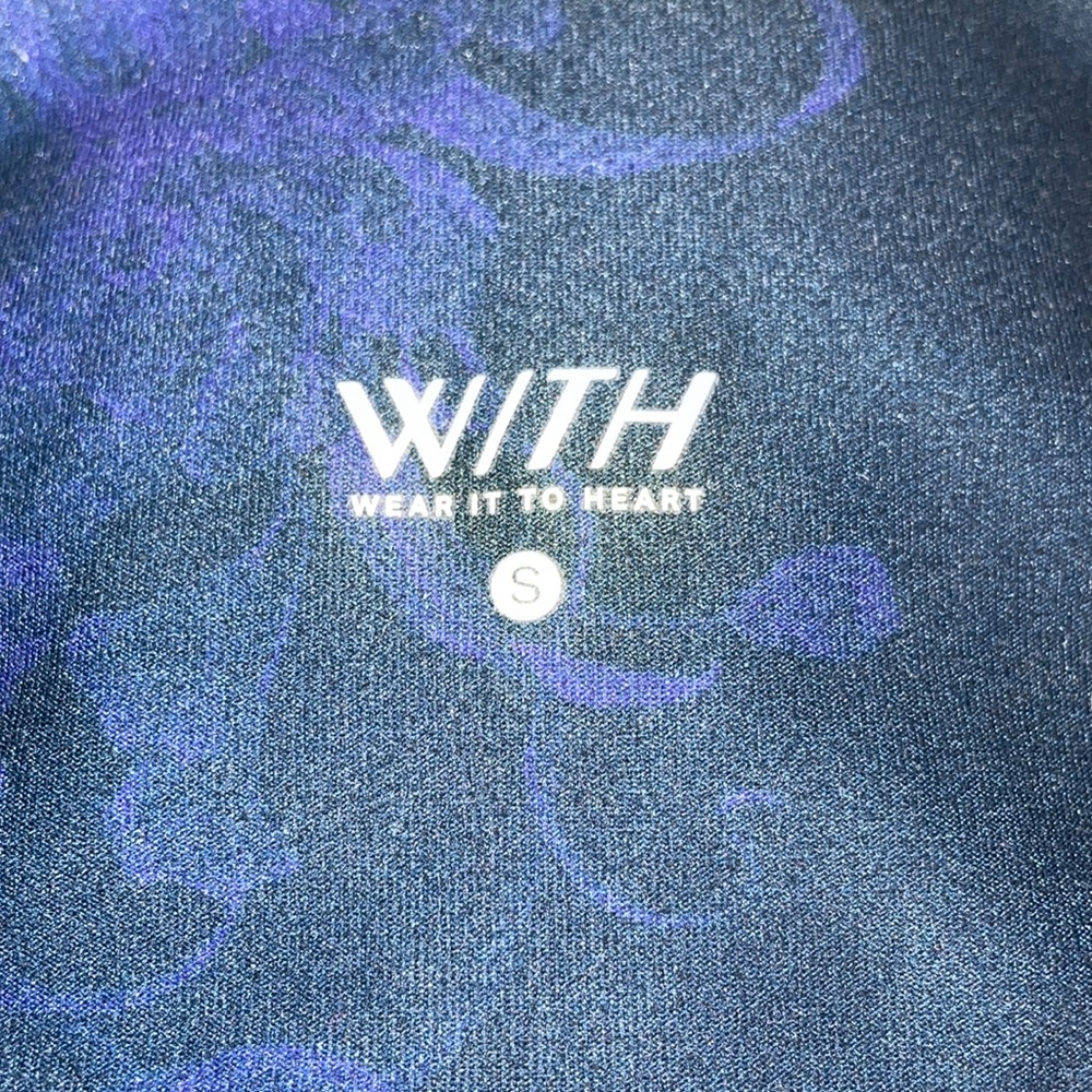 WITH Wear It To Heart x Peloton Blue Floral Leggings SZ S VGUC - Picture 4 of 4